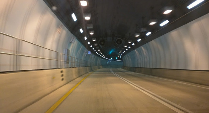 Driving through the completed Miami Tunnel
