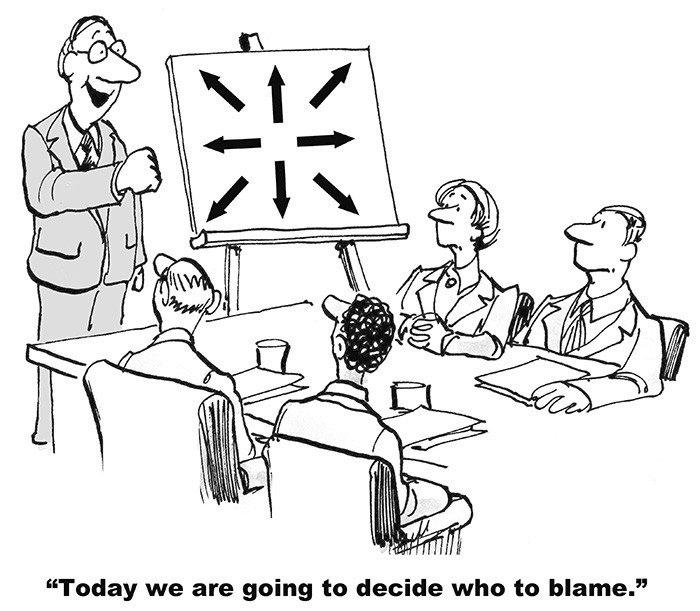 light hearted cartoon deciding who should pay demurrage fees