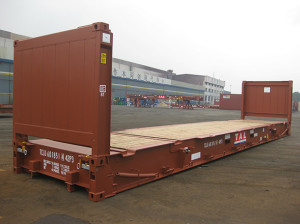 Flat rack shipping container