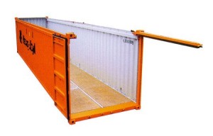 Open top shipping container