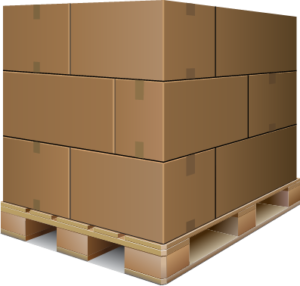 Boxes on pallets