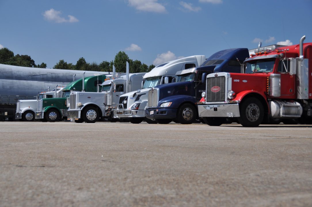 Trucks parked