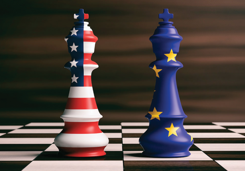 USA and EU chess pieces