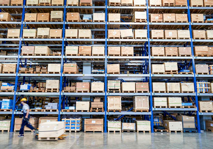 Warehouse Rack full of boxes